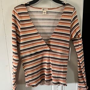 NWT Billabong Deep V Long Sleeve